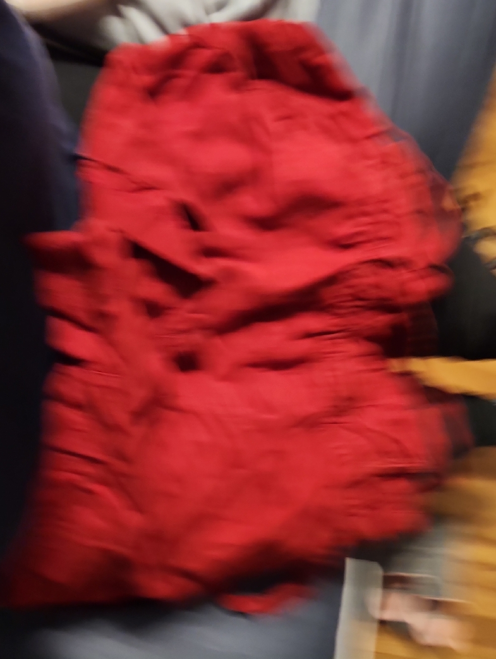 Red Ruffled Short